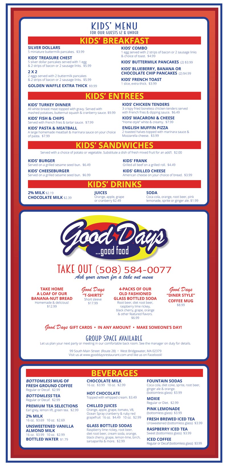 Good Days Menu Page 6